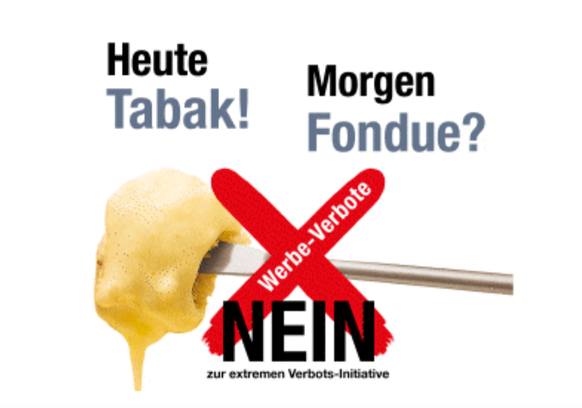 Erste Umfragen: Mediengesetz steht auf der Kippe тАУ klare Mehrheiten f├╝r Tabakwerbeverbot\nDiese kampagne ist ЁЯШВЁЯШВЁЯШВ

Bald wird fondue verboten ЁЯШВЁЯШВЁЯШВ wirklich, so etwas dummes glaubt ke ...