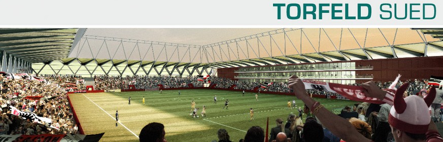Bleibt vielleicht für immer eine Vision: Das neue FCA-Stadion «Torfeld Süd».