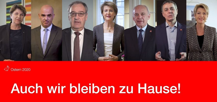 Das wohl ungewöhnlichste Osterfest seit langem: Der Bundesrat hat in einem Video mitgeteilt, was sie über Ostern machen.