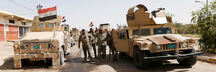 Irakische Soldaten am 17. Juni in Falludscha.<br data-editable="remove">