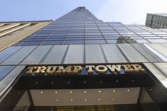 epa11962221 Trump Tower after demonstrators from Jewish Voice for Peace occupied the atrium of the building, calling for the release of Mahmoud Khalil, in New York, New York, USA, 13 March 2025. Polic ...