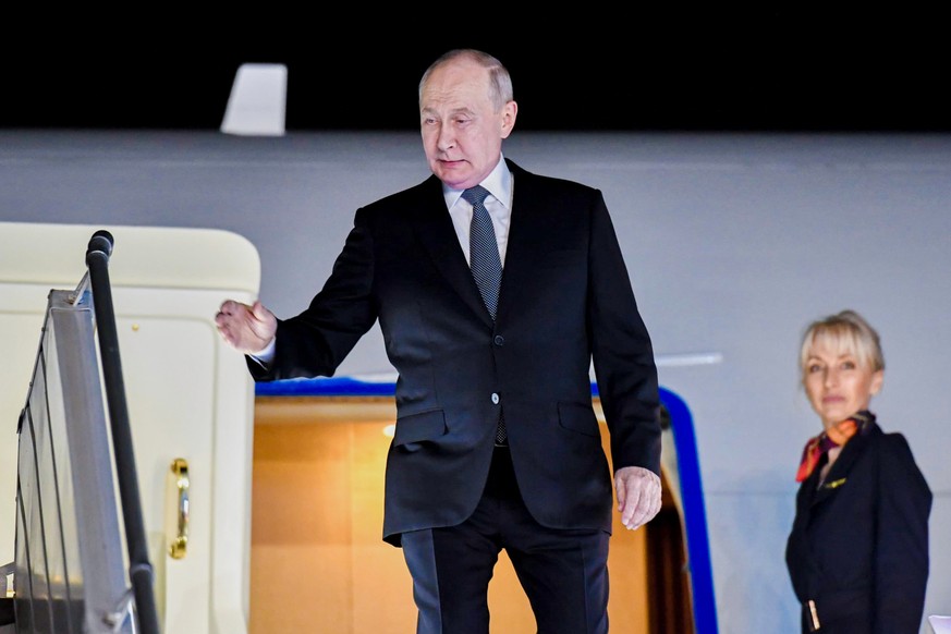 Russian President Vladimir Putin waves as he arrives for the BRICS Summit in New Delhi, India, Friday, Sept. 11, 2026. (Indian Foreign Ministry via AP)
India BRICS