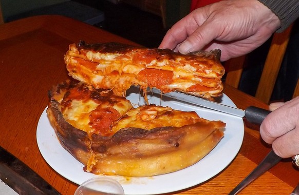 Canadian Pizza Cake Canada eat food https://en.wikipedia.org/wiki/Pizza_cake#/media/File:Sliced_pizza_cake,_Windsor,_Ontario.jpg