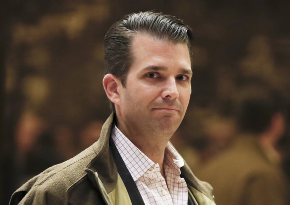 FILE - In a Wednesday, Nov. 16, 2016 file photo, Donald Trump Jr., son of President-elect Donald Trump, walks from the elevator at Trump Tower, in New York. Donald Trump Jr. told the Senate Judiciary  ...