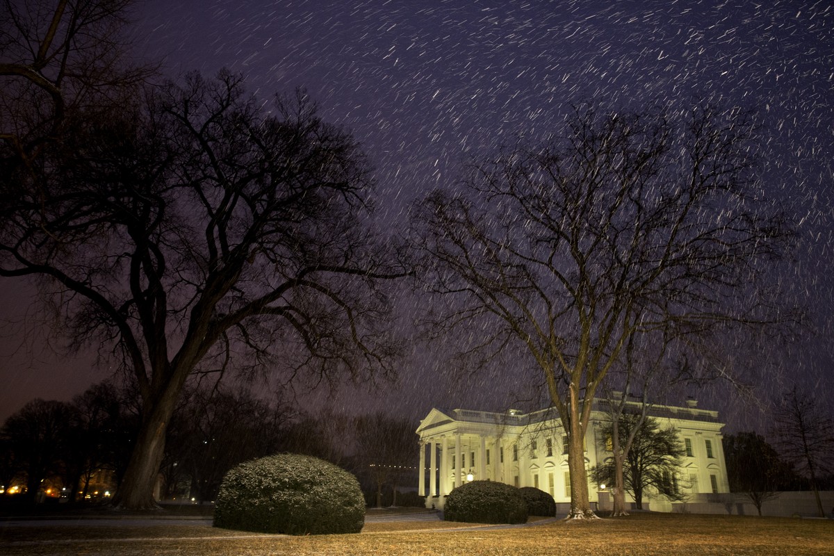 Schneefall in Washington.