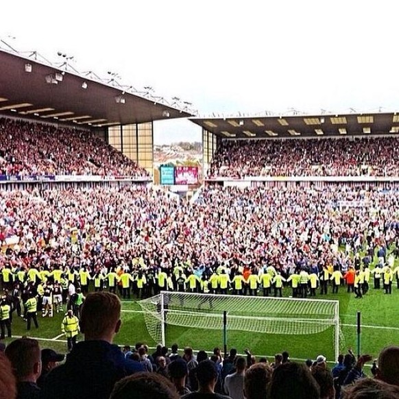 Die Aufstiegsfeier im Turf Moor von Burnley.