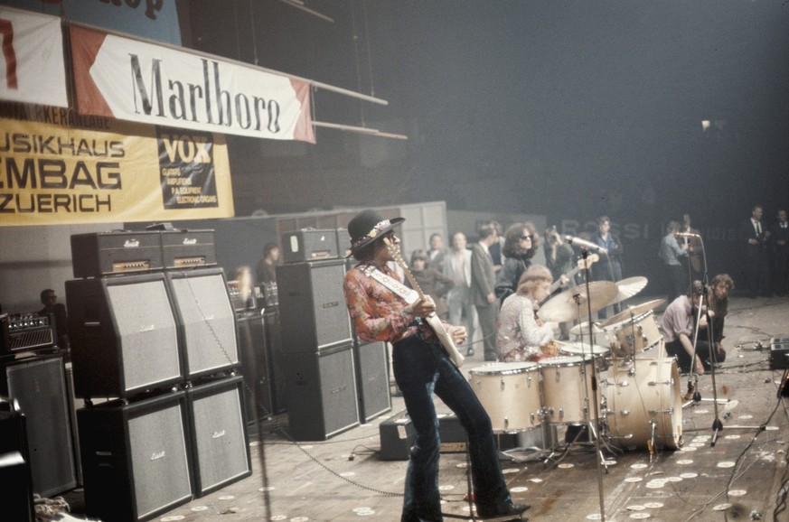 The Jimi Hendrix Experience live im Hallenstadion Zürich, 30. Mai 1968. 
(Photo by Blick/RDB/ullstein bild via Getty Images)