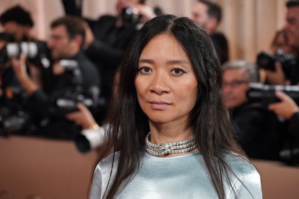 Chloe Zhao arrives at the 83rd Golden Globes on Sunday, Jan. 11, 2026, at the Beverly Hilton in Beverly Hills, Calif. (Photo by Jordan Strauss/Invision/AP)