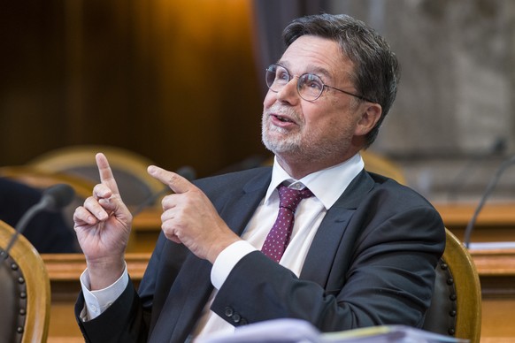 Robert Cramer, GP-GE, aessert sich an der Herbstsession der Eidgenoessischen Raete, am Dienstag, 10. September 2019 im Staenderat in Bern. (KEYSTONE/Alessandro della Valle)