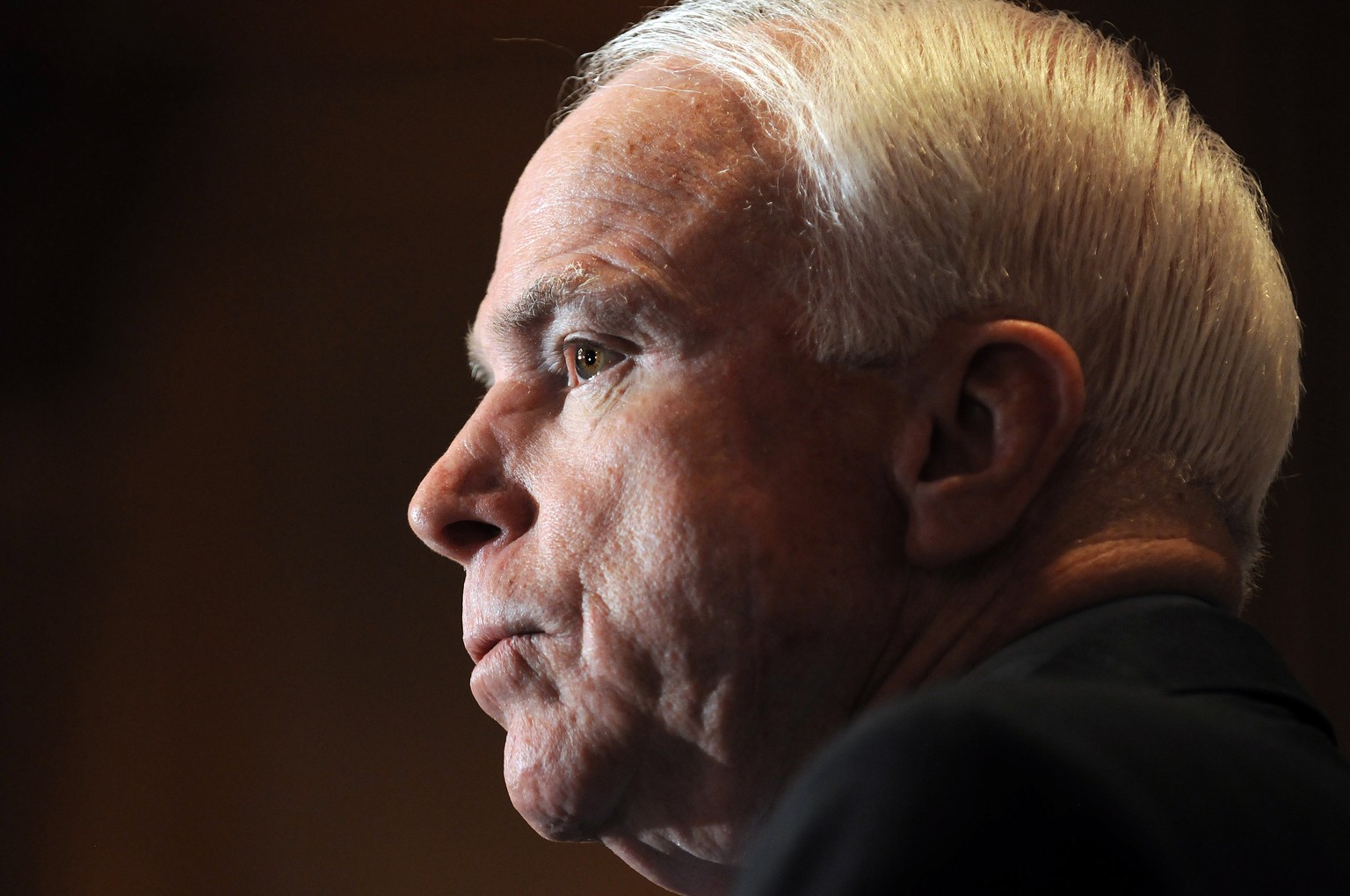 epa06973000 (FILE) - US Republican Senator from Arizona John McCain holds a press conference on immigration reform, on Capitol Hill in Washington, DC, USA, 19 April 2010. According to news reports, Re ...