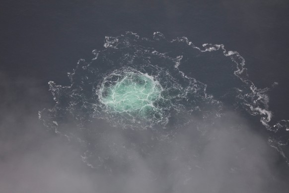 FILE - In this picture provided by Swedish Coast Guard, a leak from Nord Stream 2 is seen, on Sept. 28, 2022. (Swedish Coast Guard via AP, File)
Germany-Poland-Pipeline-Attack