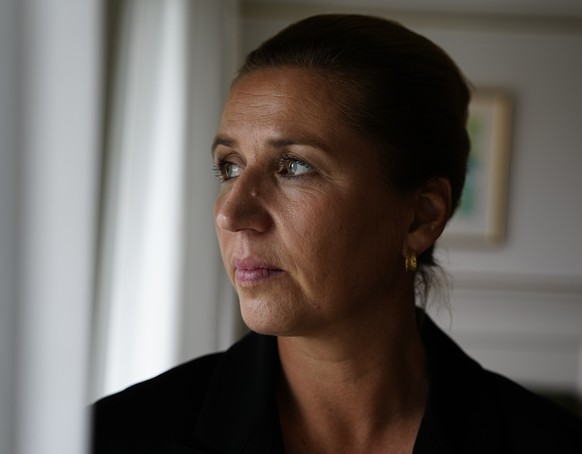 epa12401871 Denmark&#039;s Prime Minister Mette Frederiksen looks on during her visit in Nuuk, Greenland, 24 September 2025. Greenland&#039;s head of government, Jens-Frederik Nielsen, and Denmark&#03 ...