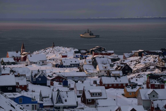 Military vessel HDMS Knud Rasmussen of the Royal Danish Navy patrols near Nuuk, Greenland, Thursday, Jan. 15, 2026. (AP Photo/Evgeniy Maloletka)
Greenland In Their Words