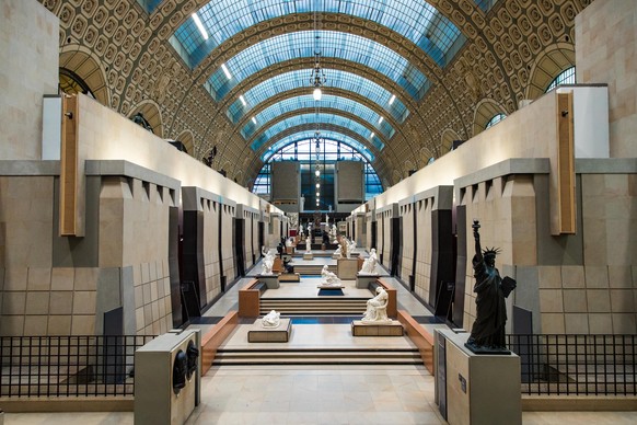 epa08251497 General view the &#039;Grande Galerie&#039; of the Orsay Museum in Paris, France, 27 February 2020. The museum is housed in the former Gare d&#039;Orsay railway station and holds mainly Fr ...