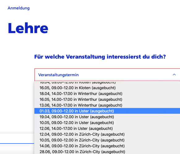 Schnuppertage sind begehrt: Bei der Zürcher Kantonalbank sind sie bis Ende Juni 2023 ausgebucht.