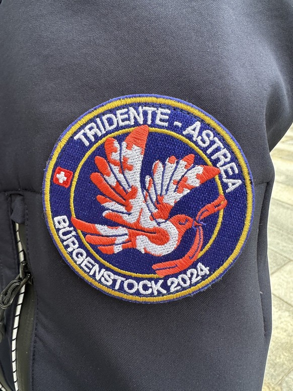 Badge der Sicherheitskräfte von Polizei und Armee am «Gipfel für den Frieden in der Ukraine» auf dem Bürgenstock am 15. und 16. Juni 2024.
