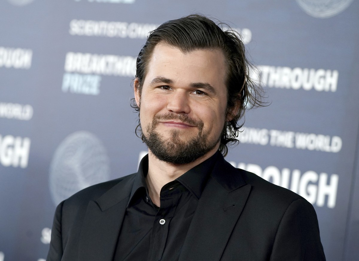FILE - Magnus Carlsen arrives at the ninth Breakthrough Prize ceremony, April 15, 2023, at The Academy Museum of Motion Pictures in Los Angeles. (Photo by Jordan Strauss/Invision/AP, File)
Magnus Carl ...