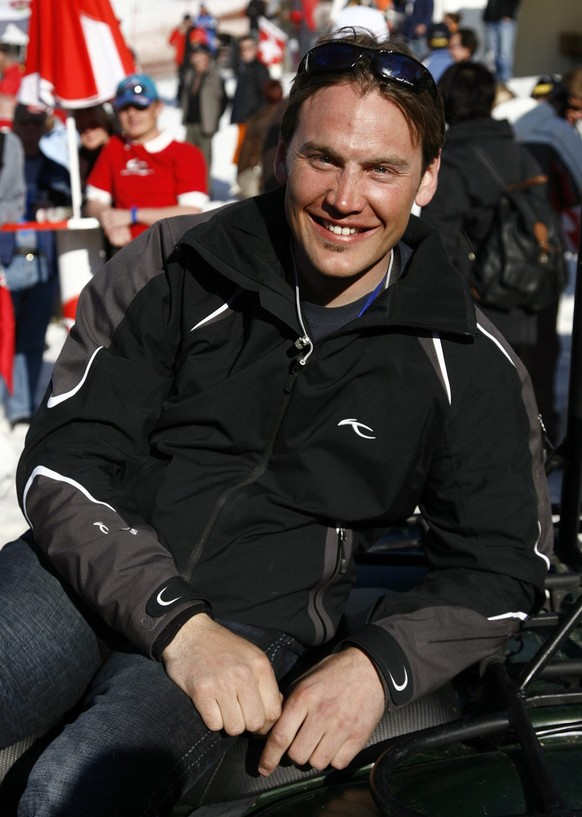 Der ehemalige Skirennfahrer Silvano Beltrametti, Mitglied des Organisationskomitees, posiert am Mittwoch, 14. Maerz 2007 in Parpan - Lenzerheide im Weltcup Doerfli waehrend dem Weltcup Finale Ski Alpi ...