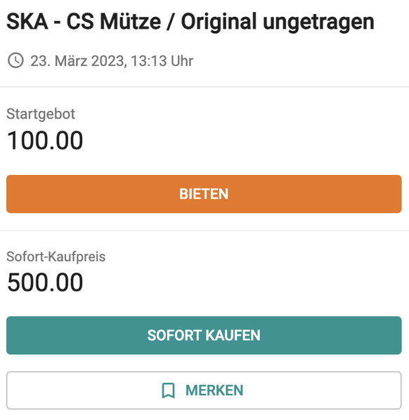 Die Angebote gehen bis zu 500 Franken hoch.