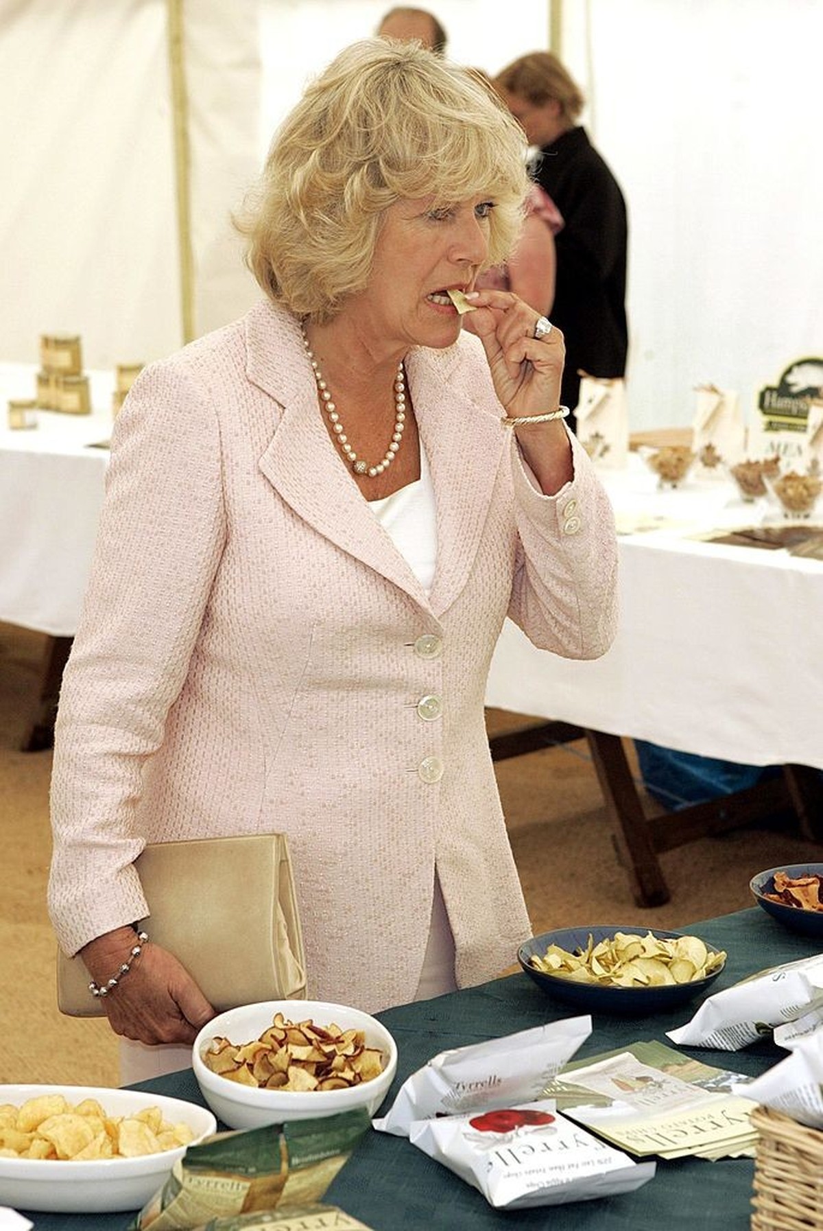 The Duchess Of Cornwall Officially Opens The Wellington Farm Shop &amp; Meet With Local Producers, In Stratfield Saye, Hampshire. . (Photo by Mark Cuthbert/UK Press via Getty Images)