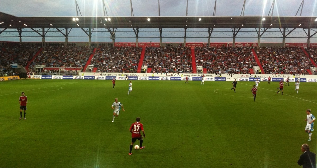 Der schmucke, aber nur selten gut gefüllte Audi-Sportpark des Ingolstadt fasst 15'800 Zuschauer.&nbsp;