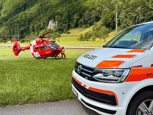 Auch die Rega war im Einsatz.