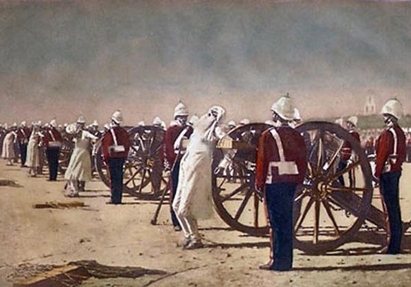 «Niederschlagung des Indischen Aufstandes durch die Engländer 1857», Gemälde von Vasily Vereshchagin.