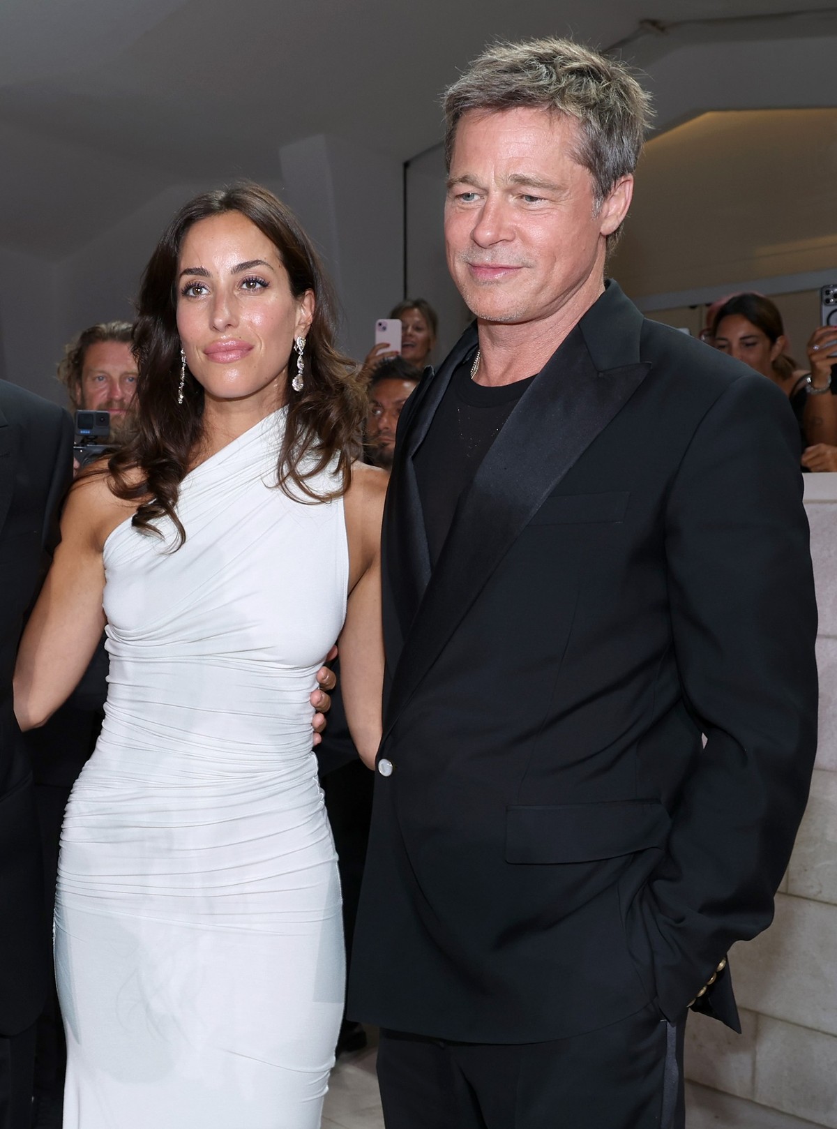 Inès de Ramon et Brad Pitt à la Mostra de Venise.