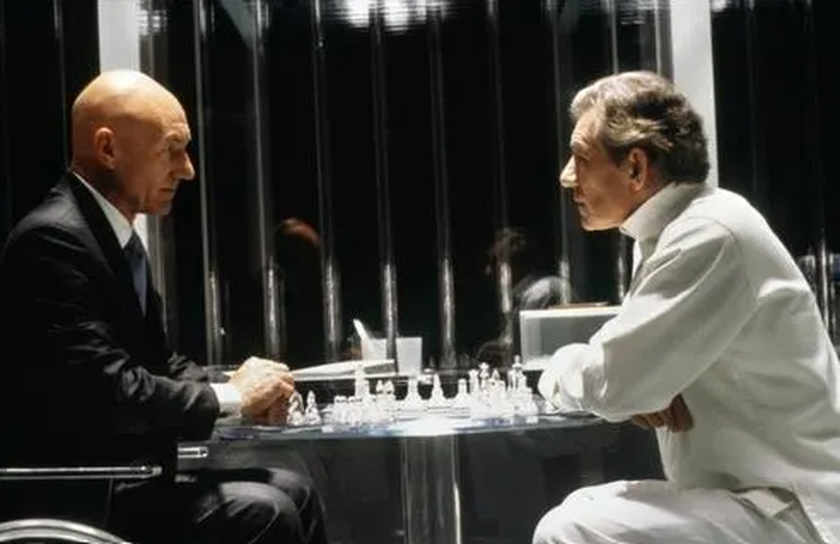 Die legendäre Schlussszene des Science-Fiction- und Superheldenfilms X-Men (2000) mit Patrick Stewart und Ian McKellen.