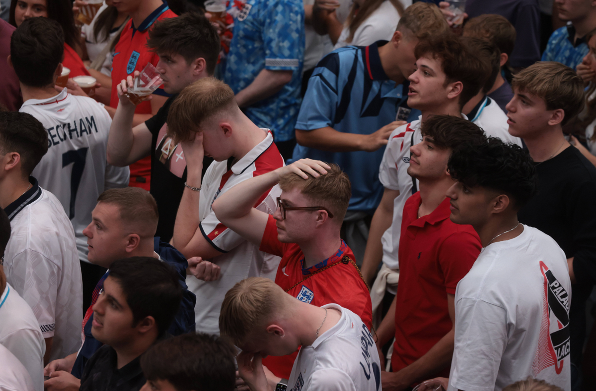 England Fans Slovakia Slowakei Public Viewing Boxpark London