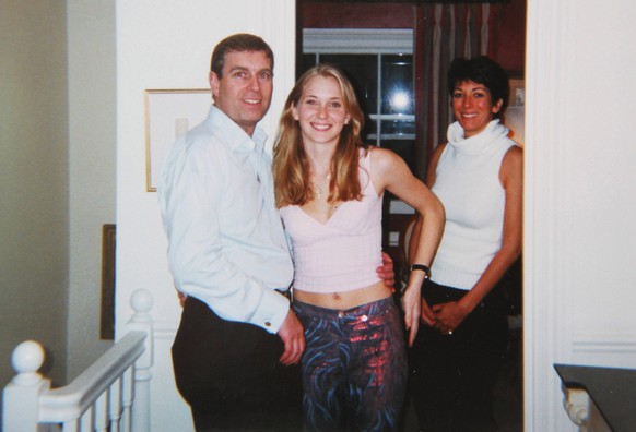 Prince Andrew and Virginia Roberts Prince Andrew smiling as he stands with his left arm around the waist of a young Virginia Roberts now Virginia Giuffre. It is alleged to have been taken in early 200 ...