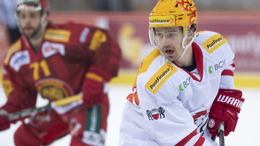 Lausannes Topscorer Denis Malgin, waehrend dem Meisterschaftsspiel der National League zwischen den SCL Tigers und dem HC Lausanne, am Donnerstag, 18. Maerz 2021, im Ilfisstadion in Langnau. (KEYSTONE ...