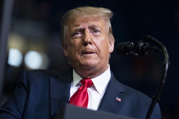 FILE - In this June 20, 2020, file photo President Donald Trump speaks during a campaign rally at the BOK Center in Tulsa, Okla. Amid a summer of racial unrest and calls for more diversity in leadersh ...