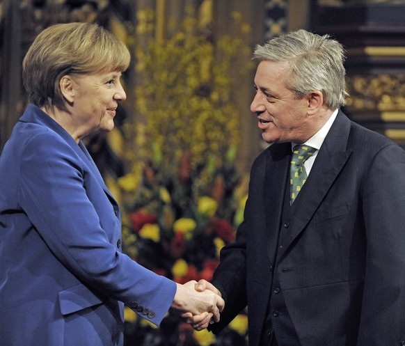 Bercow mit Merkel.