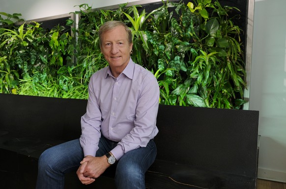 In this photo taken Wednesday, June 27, 2018, environmental activist &amp; billionaire Tom Steyer poses at his offices in San Francisco. Arizona’s largest utility is fiercely opposing a push to mandat ...