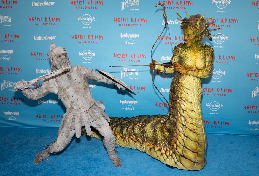 Tom Kaulitz, left, and Heidi Klum attend Heidi Klum's 24th annual Halloween party at Hard Rock Hotel New York on Friday, Oct. 31, 2025, in New York. (Photo by CJ Rivera/Invision/AP)
Heidi Klum,To ...