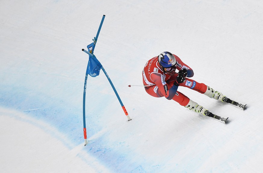 epa06453636 Aksel Lund Svindal of Norway in action during the Men&#039;s Super G race of the FIS Alpine Skiing World Cup event in Kitzbuehel, Austria, 19 January 2018. EPA/CHRISTIAN BRUNA