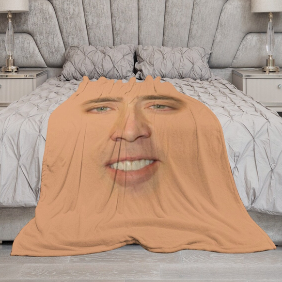 Nice gift: the Nicolas Cage blanket