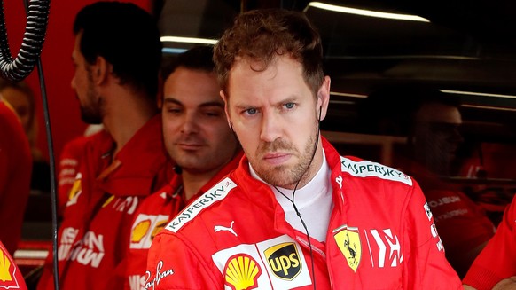 epa08002124 Formula One driver German Sebastian Vettel from team Ferrari during the third free training in the Brazilian Grand Prix, Sao Paulo, Brazil, 16 November 2019. The Brazilian Formula One Gran ...