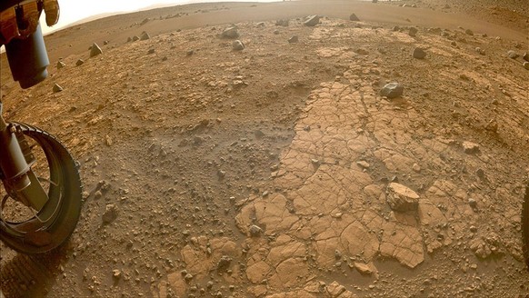 This photo of Yori Pass was taken by a Hazcam imager aboard NASA's Perseverance Mars rover on Nov. 5, 2022. NASA's Perseverance Mars rover has begun exploring an area the science team calls Yori Pass…