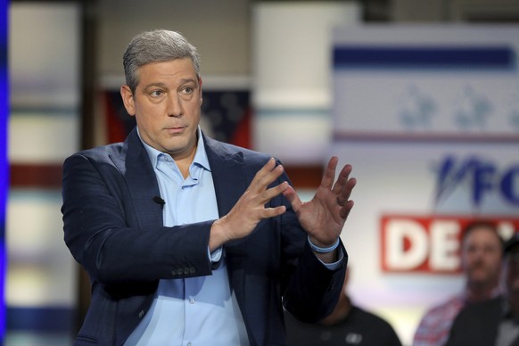 Democrat Tim Ryan is distanced from Joe Biden and is level with JD Vance in the polls.