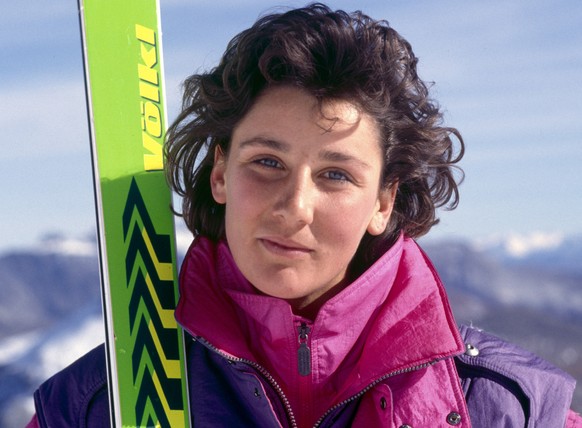 Portrait of Swiss ski racer Maria Walliser, pictured in 1988. (KEYSTONE/Arno Balzarini)

Portrait der Schweizer Skirennfahrerin Maria Walliser, aufgenommen im Januar 1988. (KEYSTONE/Arno Balzarini)
