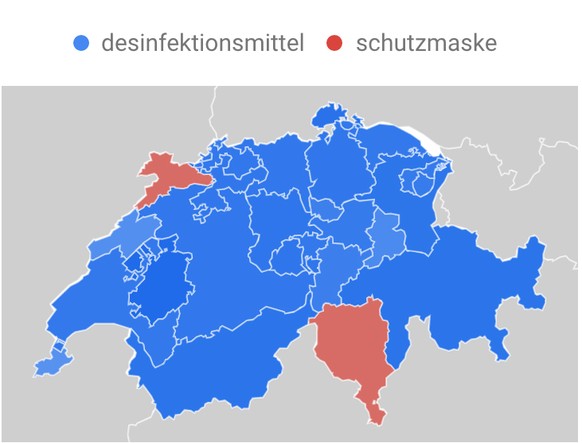 Wie googelt die Schweiz nach dem Coronavirus?