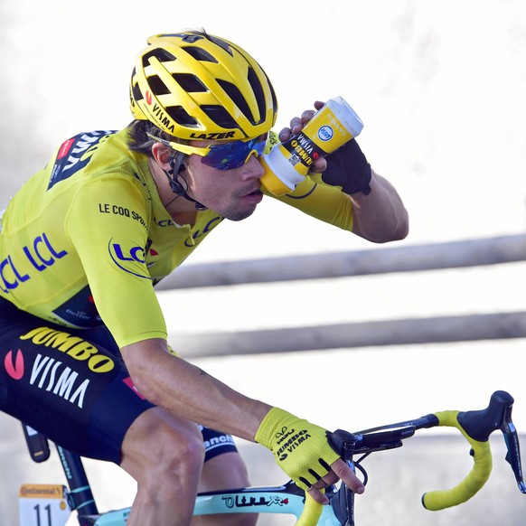 LYON, FRANCE - SEPTEMBER 12 : ROGLIC Primoz SLO of TEAM JUMBO - VISMA during stage 14 of the 107th edition of the 2020 Tour de France cycling race, a stage of 170 kms with start in Clermont-Ferrand an ...