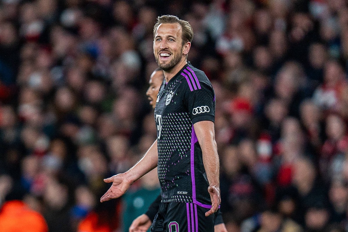 Tor zum 1:2 durch Elfmeter von Harry Kane FC Bayern Muenchen, 9 FC Arsenal vs. FC Bayern Muenchen , Fussball, UEFA Champions League, Viertelfinale, 09.04.2024 FC Arsenal vs. FC Bayern Muenchen , Fussb ...