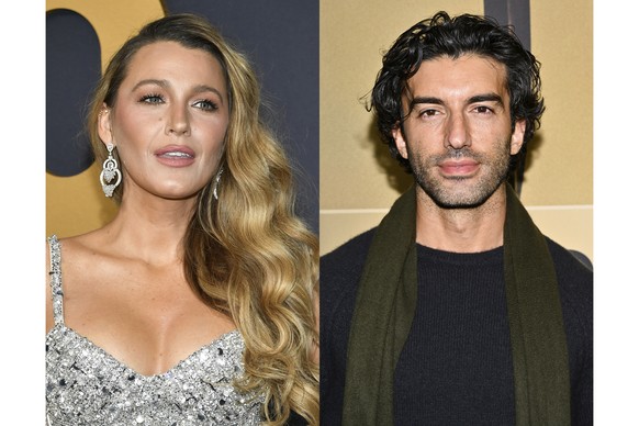FILE - Blake Lively is seen in New York on Feb. 16, 2025, left, and Justin Baldoni attends a screening in New York on Dec. 13, 2023. (Photos by Evan Agostini/Invision/AP, File)
Blake Lively Justin Bal ...