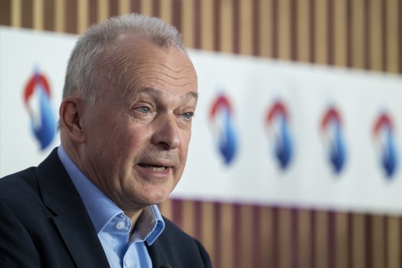 Urs Schaeppi, CEO Swisscom, spricht an der Bilanzmedienkonferenz zum Jahresabschluss, aufgenommen am Donnerstag, 3. Februar 2022 in Zuerich. (KEYSTONE/Ennio Leanza)