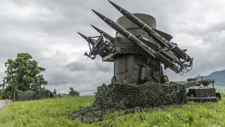 ARCHIV - ZUR MEDIENKONFERENZ VON BUNDESRAETIN VIOLA AMHERD UEBER DIE BESCHAFFUNG DER KAMPFJETS UND DIE LUFTABWEHR STELLEN WIR IHNEN FOLGENDES BILDMATERIAL ZUR VERFUEGUNG - The rapier with the four sur ...