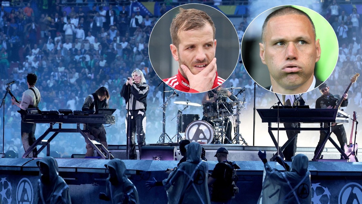 Rafael van der Vaart (médaillon gauche) et Marco van Basten (droite) n'ont pas aimé les concerts avant la finale de la Ligue des champions, samedi.