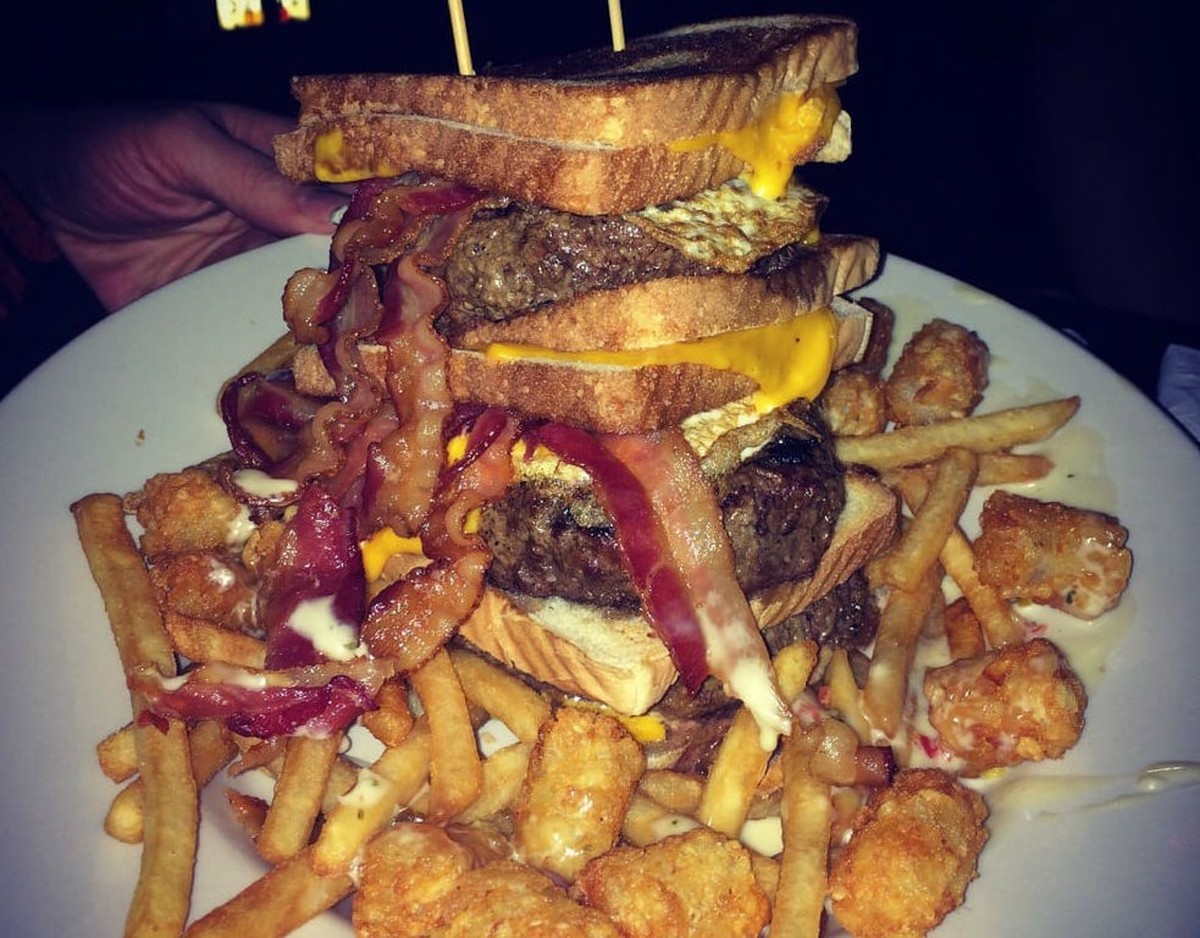 Georgia: Quadruple Coronary Bypass Burger, The Vortex Bar &amp; Grill (Atlanta)
If the name didn't make it clear, this is a dish with which you should proceed with caution. Known for its burgers, ...